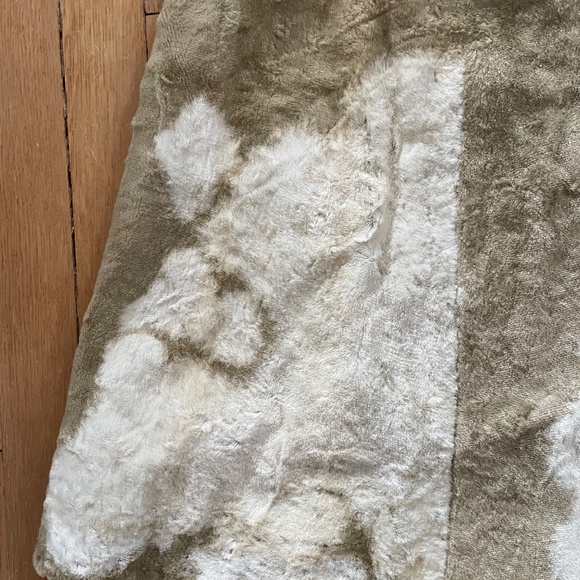 Vintage 70s Western Cow Print Faux Fur Wrap Skirt - Picture 4 of 8